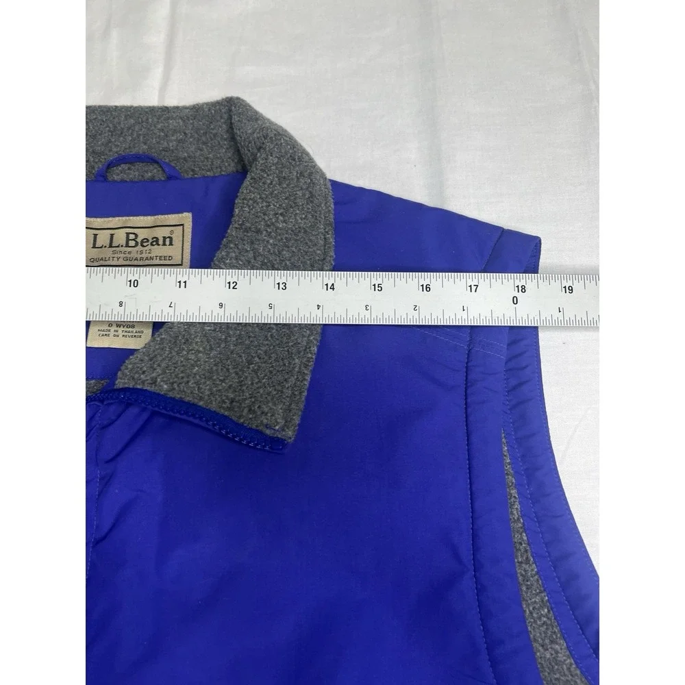 LL Bean Lined‎ Zip Vest Outdoor Cobalt Blue / Purple Men's Large Tall